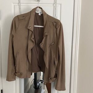 Market & Spruce Tan Leather Jacket
